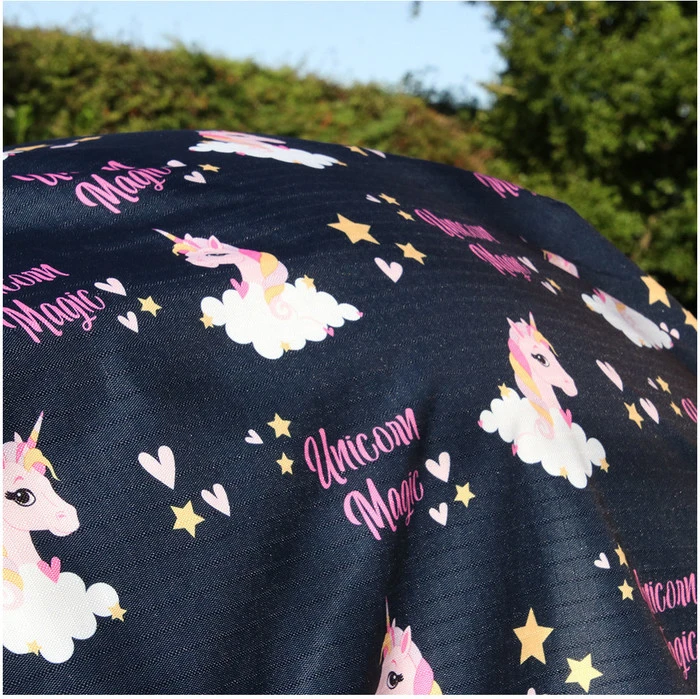 2022 Hy Equestrian StormX Original Unicorn Magic 0 Turnout Rug Hesumtr - Navy / Pink 5 2022 Hy Equestrian StormX Original Unicorn Magic 0 Turnout Rug Hesumtr - Navy / Pink - Image 3