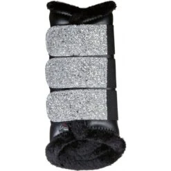 2022 HKM Sparkle Brushing Boots 13345 - Black / Silver -Equestrian Clothing Sales 4304 HKM20Sparkle20Protection20Boots201334520 20Black20 201a.700x700