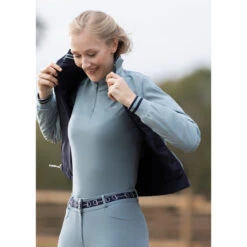 2022 HKM Womens Monaco Style Reversible Blouson 13135 - Dark Blue / Sage -Equestrian Clothing Sales 4310 13135 6955 9.700x700
