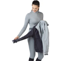 2022 HKM Womens Monaco Style Reversible Blouson 13135 - Dark Blue / Sage -Equestrian Clothing Sales 4310 HKM Womens Monaco Style Reversible Blouson 13135 Dark Blue 2.700x700