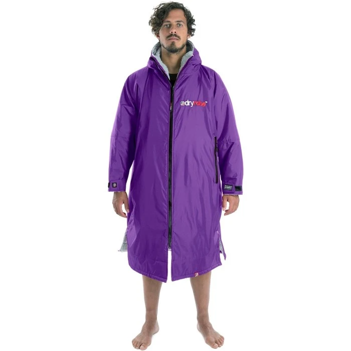 2021 Dryrobe Advance Long Sleeve Premium Outdoor Change Robe LSDABB - Purple / Grey Colour Grey/Purple 4 2021 Dryrobe Advance Long Sleeve Premium Outdoor Change Robe LSDABB - Purple / Grey Colour Grey/Purple - Image 2