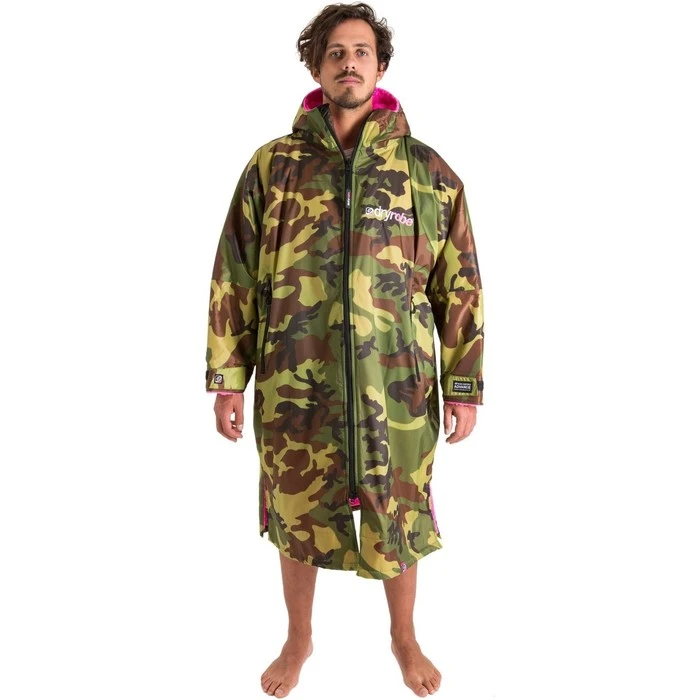 2021 Dryrobe Advance Long Sleeve Premium Outdoor Change Robe LSDABB - Camo / Pink Colour Pink/Camo 4 2021 Dryrobe Advance Long Sleeve Premium Outdoor Change Robe LSDABB - Camo / Pink Colour Pink/Camo - Image 2