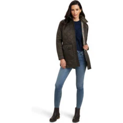 2022 Ariat Womens Belmont Shirt Jacket 10041223 - Earth -Equestrian Clothing Sales 4715 F22 WMS ENGL 10041223 full.700x700