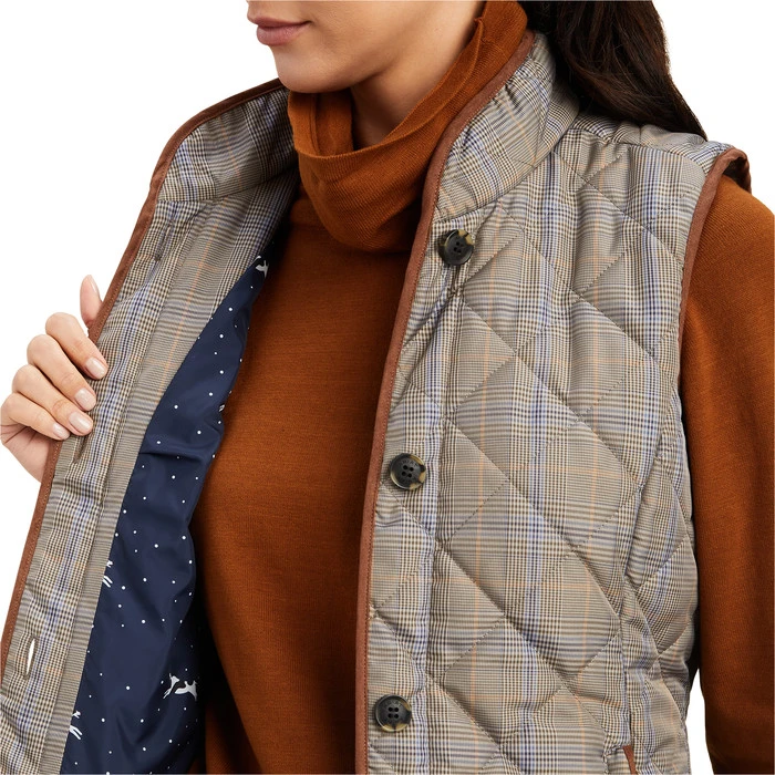 2022 Ariat Womens Woodside 2.0 Vest 10041245 - Glen Plaid Colour Glen Plaid 5 2022 Ariat Womens Woodside 2.0 Vest 10041245 - Glen Plaid Colour Glen Plaid - Image 3