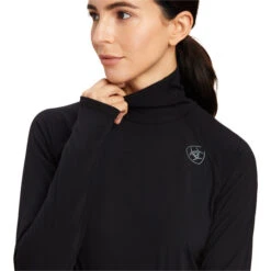 2022 Ariat Womens Venture Long Sleeve Base Layer 10041360 - Black -Equestrian Clothing Sales 4748 F22 WMS ENGL 10041360 detail01.700x700
