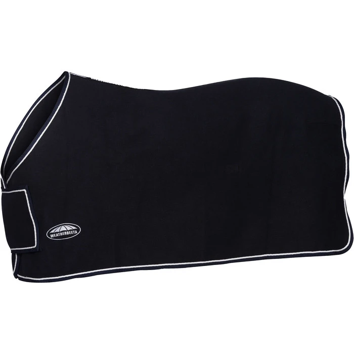 2022 Weatherbeeta Wool Show Sheet With Chest Panel Standard Neck Fleece Rug 10115800 - Navy / White 4 2022 Weatherbeeta Wool Show Sheet With Chest Panel Standard Neck Fleece Rug 10115800 - Navy / White - Image 2