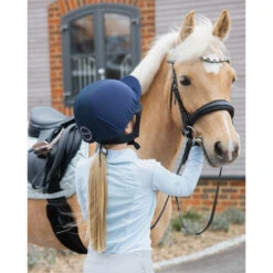 2022 Charles Owen Harlow MS1 Pro Jockey Skull & Headband NRGMS1PLRG - Navy / Rose Gold -Equestrian Clothing Sales 4944 IMG 8998 Edit.700x700