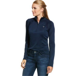 2022 Ariat Womens Sunstopper 2.0 1/4 Zip Baselayer Top & FREE Team Cap Bundle - Team / Navy -Equestrian Clothing Sales 5215 202220Ariat20Womens20Sunstopper202.0201420Zip20Base20Layer20Top201003935320 20Navy20Main20New.2000x2000.700x700