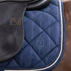 2022 HV Polo Lauren Dressage Saddle Pad 802493450 - Navy Colour Navy -Equestrian Clothing Sales 5355 202220HV20Polo20Lauren20Dressage20Saddle20Pad2080249345020 20Navy20Close20Up.700x700