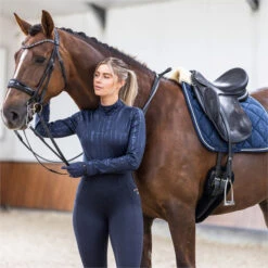 2022 HV Polo Lauren Dressage Saddle Pad 802493450 - Navy Colour Navy -Equestrian Clothing Sales 5355 202220HV20Polo20Lauren20Dressage20Saddle20Pad2080249345020 20Navy20Model201.700x700