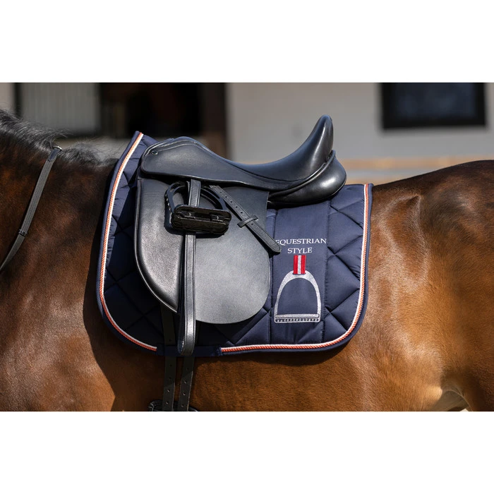 2022 HKM Equine Sports Style Saddle Pad 13298 - Navy 4 2022 HKM Equine Sports Style Saddle Pad 13298 - Navy - Image 2
