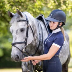 2022 Charles Owen SP8 Plus Leather Look Sparkly Helmet SP8PLUS2022 - Navy Colour Navy -Equestrian Clothing Sales 5466 202220Charles20Owen20SP820Leather20Look20Sparkly20Helmet20 NNsllsp8PLUS65820 20Navy20Lifestyle202.700x700