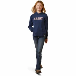 2023 Ariat Junior 3D Logo 2.0 Hoodie 10043381 - Navy / Red -Equestrian Clothing Sales 5847 202320Ariat20Junior203D20Logo202.020Hoodie201004338120 20Navy20Red20Front.700x700