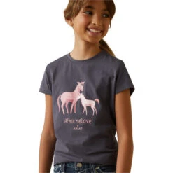2023 Ariat Junior Cuteness T-Shirt 10043741 - Periscope -Equestrian Clothing Sales 5848 202320Ariat20Junior20Cuteness20T Shirt201004374120 20Periscope20Close20Up201.700x700