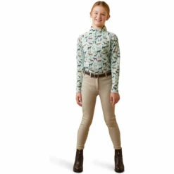 2023 Ariat Junior Sunstopper 2.0 1/4 Zip Baselayer 10043604 - Aqua Herd Print Colour Aqua Herd Print -Equestrian Clothing Sales 5852 202320Ariat20Junior20Sunstopper202.0201420Zip20Baselayer201004360420 20Aqua20Herd20Print20Full.700x700