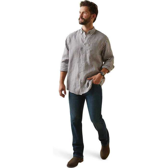 2023 Ariat Mens Mens Sonoma Shirt 10043905 - Banyan Bark Check 7 2023 Ariat Mens Mens Sonoma Shirt 10043905 - Banyan Bark Check - Image 5