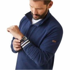 2023 Ariat Mens Portola 1/2 Zip Sweatshirt 10043783 - Navy -Equestrian Clothing Sales 5859 10043783 01.700x700