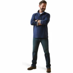 2023 Ariat Mens Portola 1/2 Zip Sweatshirt 10043783 - Navy -Equestrian Clothing Sales 5859 10043783 full.700x700