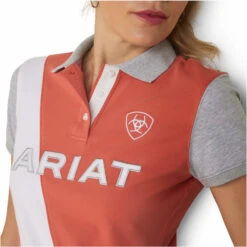2023 Ariat Womens Taryn Polo 10043509 - Burnt Sienna -Equestrian Clothing Sales 5871 202320Ariat20Womens20Taryn20Polo201004350920 20Burnt20Sienna20Close20Up.700x700