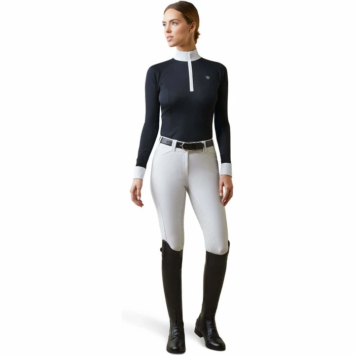 2023 Ariat Womens Sunstopper Pro 2.0 Show Shirt 10043603 - Show Navy / Ashton 8 2023 Ariat Womens Sunstopper Pro 2.0 Show Shirt 10043603 - Show Navy / Ashton - Image 6