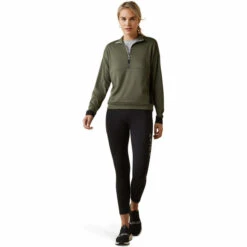 2023 Ariat Womens Breathe 1/2 Zip Sweatshirt 10043391 - Beetle -Equestrian Clothing Sales 5884 10043391 full.700x700