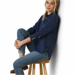 2023 Ariat Womens Cazadero Blouse 10043899 - Navy 13 2023 Ariat Womens Cazadero Blouse 10043899 - Navy -Equestrian Clothing Sales 5886 10043899 02.700x700
