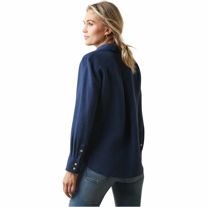 2023 Ariat Womens Cazadero Blouse 10043899 - Navy 4 2023 Ariat Womens Cazadero Blouse 10043899 - Navy - Image 2