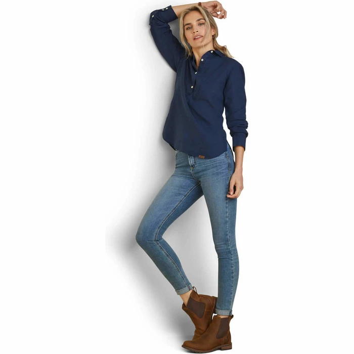 2023 Ariat Womens Cazadero Blouse 10043899 - Navy 6 2023 Ariat Womens Cazadero Blouse 10043899 - Navy - Image 4