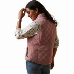 2023 Ariat Womens Woodside 2.0 Vest 10043456 - Nostalgia Rose Colour Nostalgia Rose -Equestrian Clothing Sales 5889 10043456 back.700x700