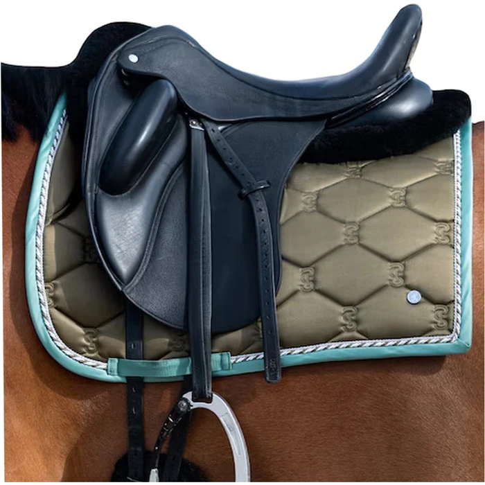 2023 PS Of Sweden Signature Dressage Saddle Pad 1110-040 - Olive Colour Olive 4 2023 PS Of Sweden Signature Dressage Saddle Pad 1110-040 - Olive Colour Olive - Image 2