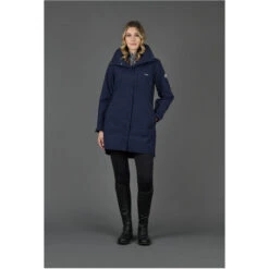 2023 Weatherbeeta Womens Everly Jacket With FREE Stocking Socks 1019059010093730 - Ink Navy / Blossom -Equestrian Clothing Sales 6126 6031 1019059000 INK WB Everly Jacket OM Front Image Null Hero.2000x2000.700x700