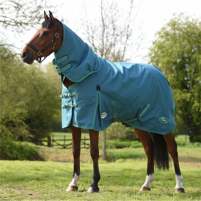 2023 Weatherbeeta Green-Tec 1200D Detach-A-Neck Lite Plus Turnout Rug - Dragonfly Blue / Bottle Green 4 2023 Weatherbeeta Green-Tec 1200D Detach-A-Neck Lite Plus Turnout Rug - Dragonfly Blue / Bottle Green - Image 2