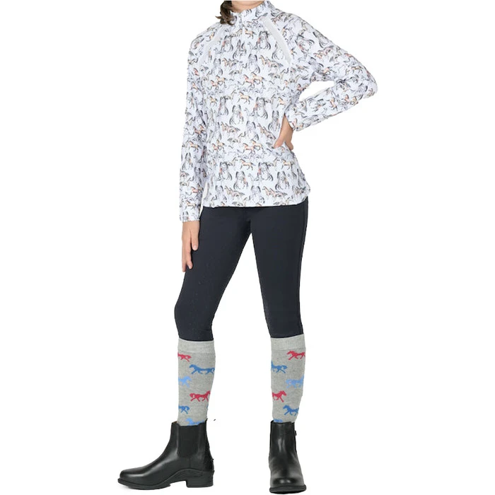 2023 Dublin Junior Meagan Long Sleeve Shirt 1018434 - Horse Print 5 2023 Dublin Junior Meagan Long Sleeve Shirt 1018434 - Horse Print - Image 3