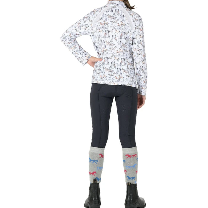 2023 Dublin Junior Meagan Long Sleeve Shirt 1018434 - Horse Print 6 2023 Dublin Junior Meagan Long Sleeve Shirt 1018434 - Horse Print - Image 4