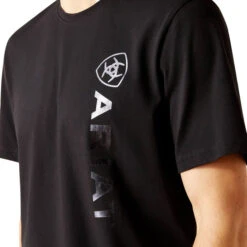 2023 Ariat Mens Vertical Logo T-Shirt 10046108 - Black Colour Black -Equestrian Clothing Sales 6533 202320Ariat20Mens20Vertical20Logo20T Shirt201004610820 20Black204.700x700