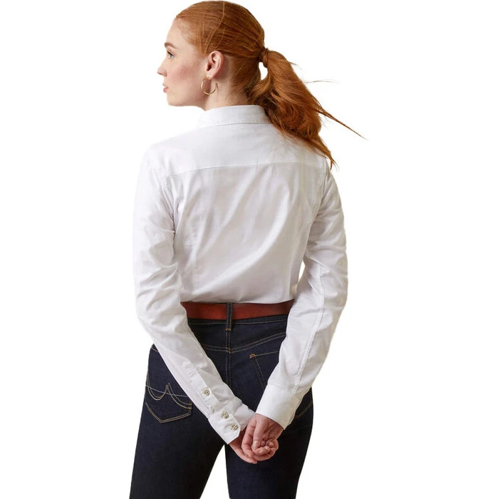 2023 Ariat Womens Muir Long Sleeve Blouse 10046372 - White 4 2023 Ariat Womens Muir Long Sleeve Blouse 10046372 - White - Image 2