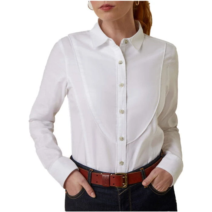 2023 Ariat Womens Muir Long Sleeve Blouse 10046372 - White 5 2023 Ariat Womens Muir Long Sleeve Blouse 10046372 - White - Image 3