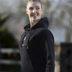 2023 HKM Womens Equine Sports Style Hoodie 13297 - Black / Rose Gold -Equestrian Clothing Sales 6661 202320HKM20Womens20Equine20Sports20Style20Hoodie201329720 20Black2020Rose20Gold202.700x700