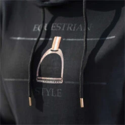 2023 HKM Womens Equine Sports Style Hoodie 13297 - Black / Rose Gold -Equestrian Clothing Sales 6661 202320HKM20Womens20Equine20Sports20Style20Hoodie201329720 20Black2020Rose20Gold203.700x700