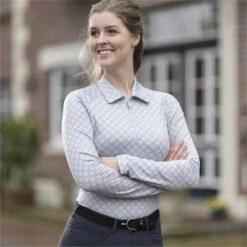 2023 HKM Rosewood All Over Print Functional Shirt 14230 - Light Grey -Equestrian Clothing Sales 6679 202320HKM20Rosewood20All20Over20Print20Functional20Shirt201423020 20Light20Grey202.700x700