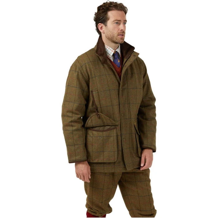 2023 Alan Paine Mens Combrook Tweed Shooting Field Coat COMGFIE - Thyme Colour Thyme 6 2023 Alan Paine Mens Combrook Tweed Shooting Field Coat COMGFIE - Thyme Colour Thyme - Image 4