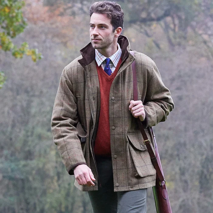 2023 Alan Paine Mens Combrook Tweed Shooting Field Coat COMGFIE - Thyme Colour Thyme 8 2023 Alan Paine Mens Combrook Tweed Shooting Field Coat COMGFIE - Thyme Colour Thyme - Image 6