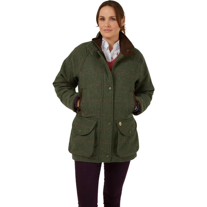 2023 Alan Paine Womens Combrook Tweed Shooting Coat COMLCOT - Heath Colour Heath 4 2023 Alan Paine Womens Combrook Tweed Shooting Coat COMLCOT - Heath Colour Heath - Image 2