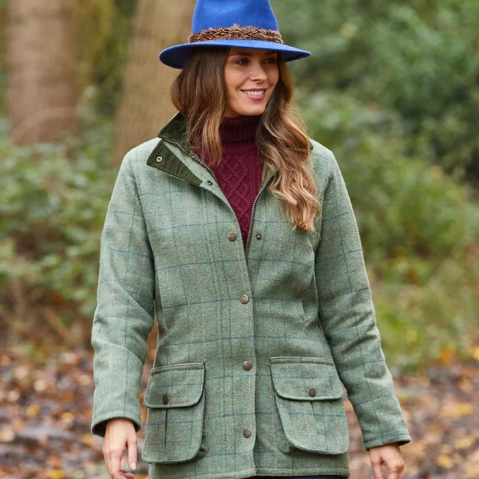 2023 Alan Paine Womens Rutland Tweed Waterproof Shooting Coat RUTLCOA - Spindle 7 2023 Alan Paine Womens Rutland Tweed Waterproof Shooting Coat RUTLCOA - Spindle - Image 5