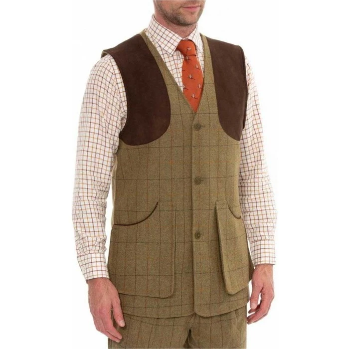 2023 Alan Paine Mens Combrook Tweed Gilet COMGWCT - Elm Colour Elm 5 2023 Alan Paine Mens Combrook Tweed Gilet COMGWCT - Elm Colour Elm - Image 3