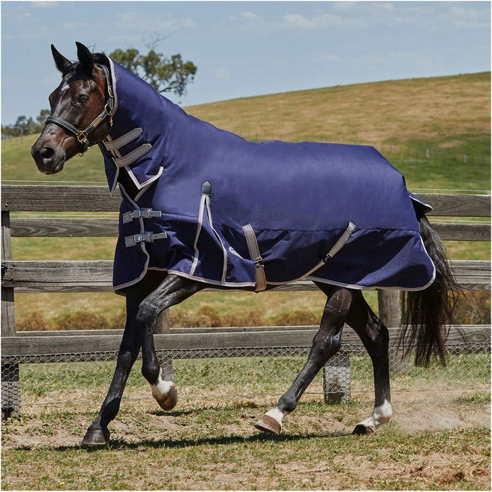 2022 Weatherbeeta Comfitec Essential Heavy Combo Neck Turnout Rug - Navy / Silver 3 2022 Weatherbeeta Comfitec Essential Heavy Combo Neck Turnout Rug - Navy / Silver