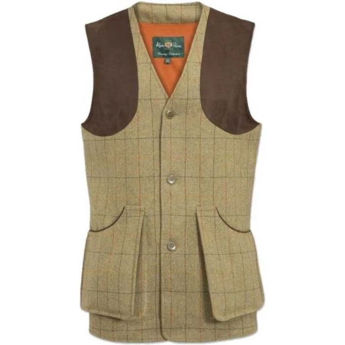 2023 Alan Paine Mens Combrook Tweed Gilet COMGWCT - Elm Colour Elm 3 2023 Alan Paine Mens Combrook Tweed Gilet COMGWCT - Elm Colour Elm
