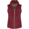 2023 Alan Paine Womens Aylsham Fleece Gilet AYLLWCT - Bordeaux Colour Bordeaux