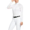 Ariat Womens Sunstopper 2.0 1/4 Zip Show Shirt 10039353 - White -Equestrian Clothing Sales Ariat Womens Sunstopper 2.0 Zip Show Shirt 10030539 White.700x700