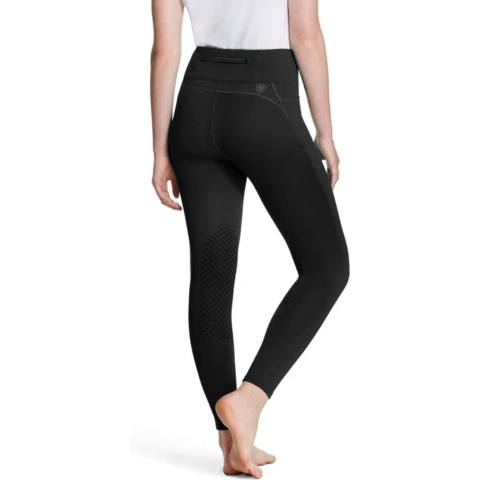 Ariat Womens Attain Thermal Knee Patch Insulated Grip Tights - Black 4 Ariat Womens Attain Thermal Knee Patch Insulated Grip Tights - Black - Image 2